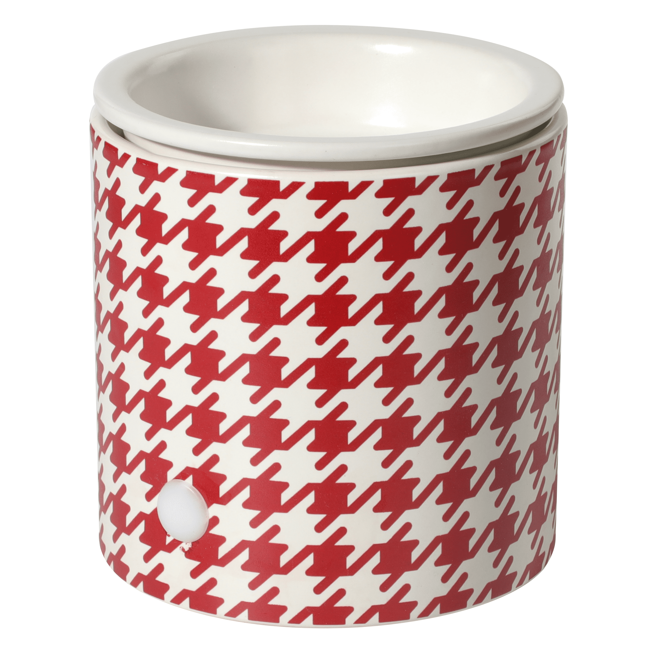 Mainstays Red Houndstooth Full Size Ceramic Fragrance Wax Melt Warmer