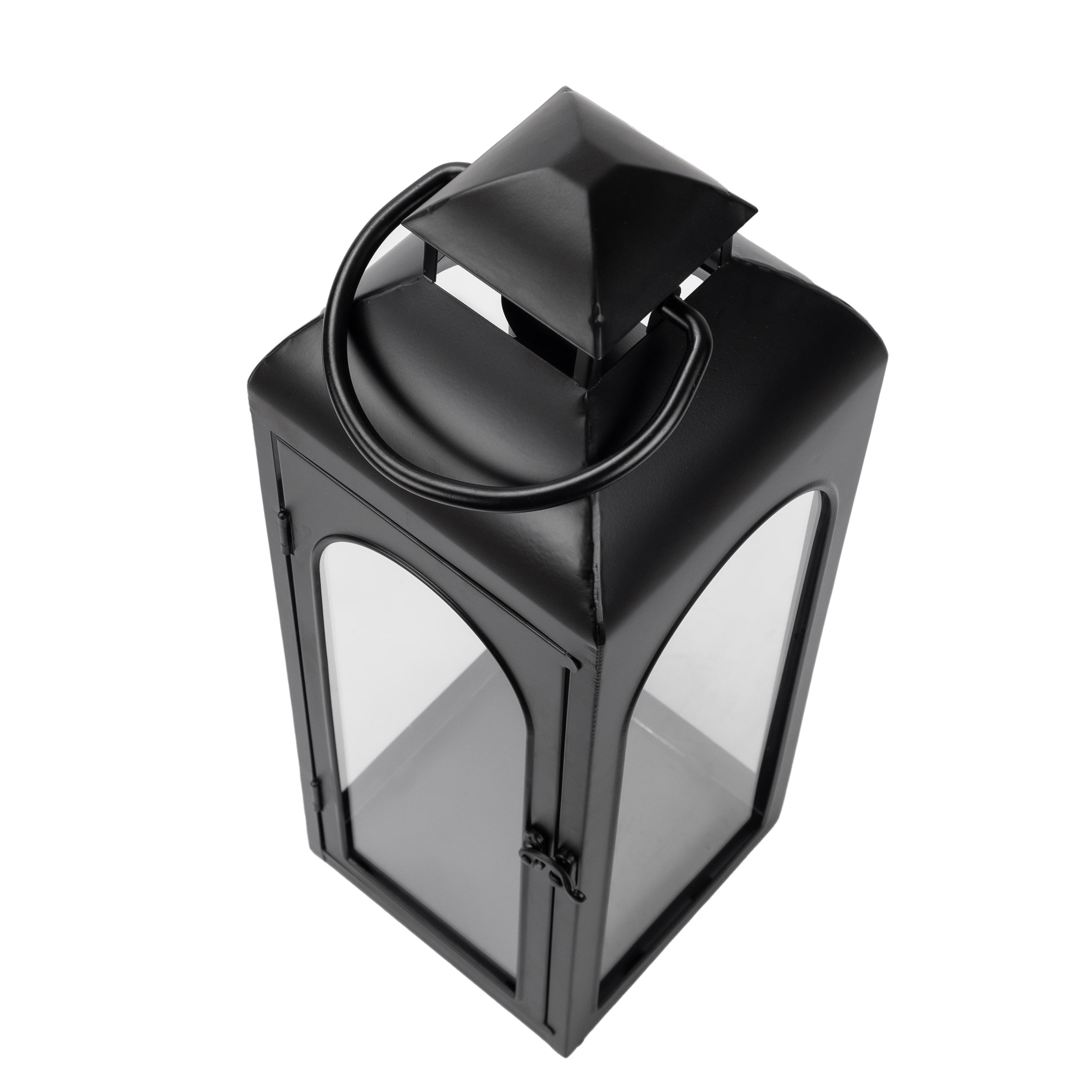 Better Homes & Gardens Black Metal Lantern Candle Holder, 18", Medium