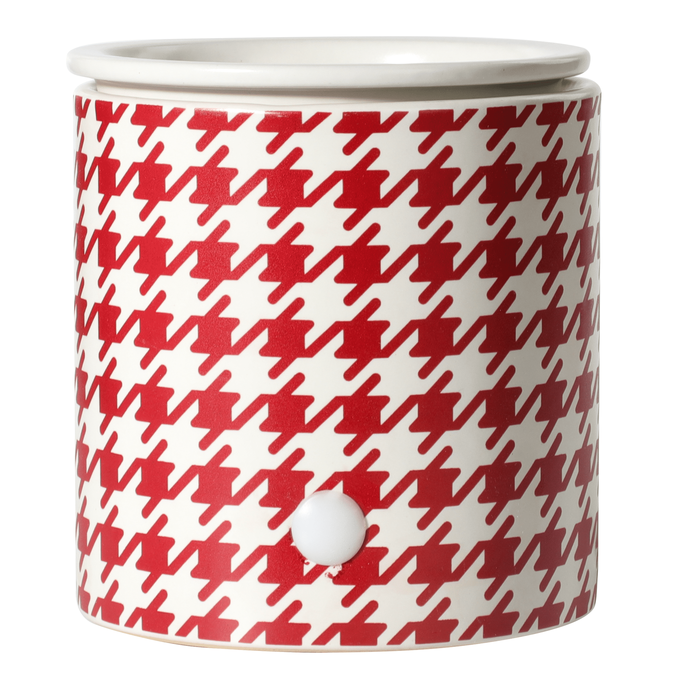 Mainstays Red Houndstooth Full Size Ceramic Fragrance Wax Melt Warmer