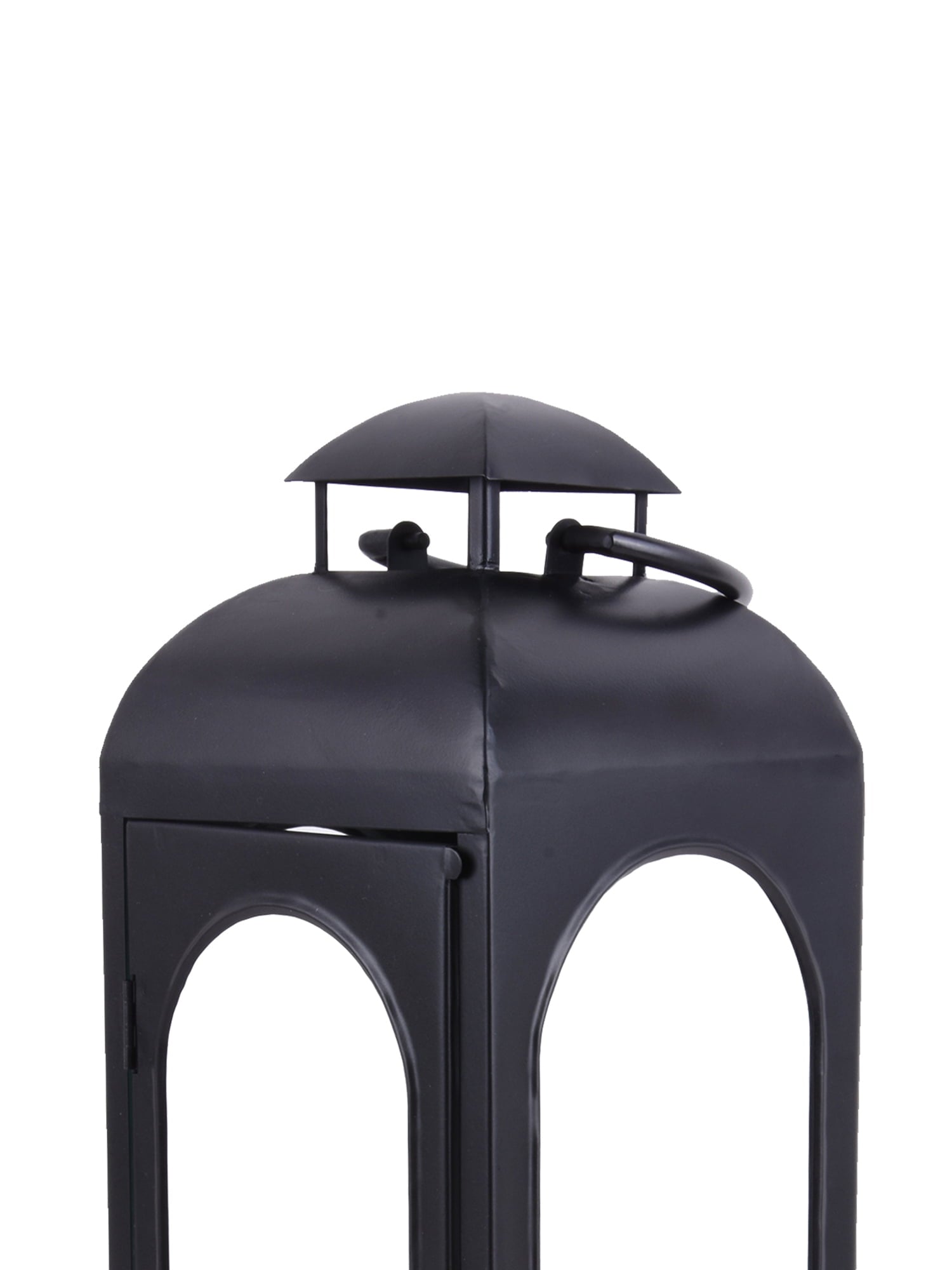 Better Homes & Gardens Black Metal Lantern Candle Holder, 18", Medium