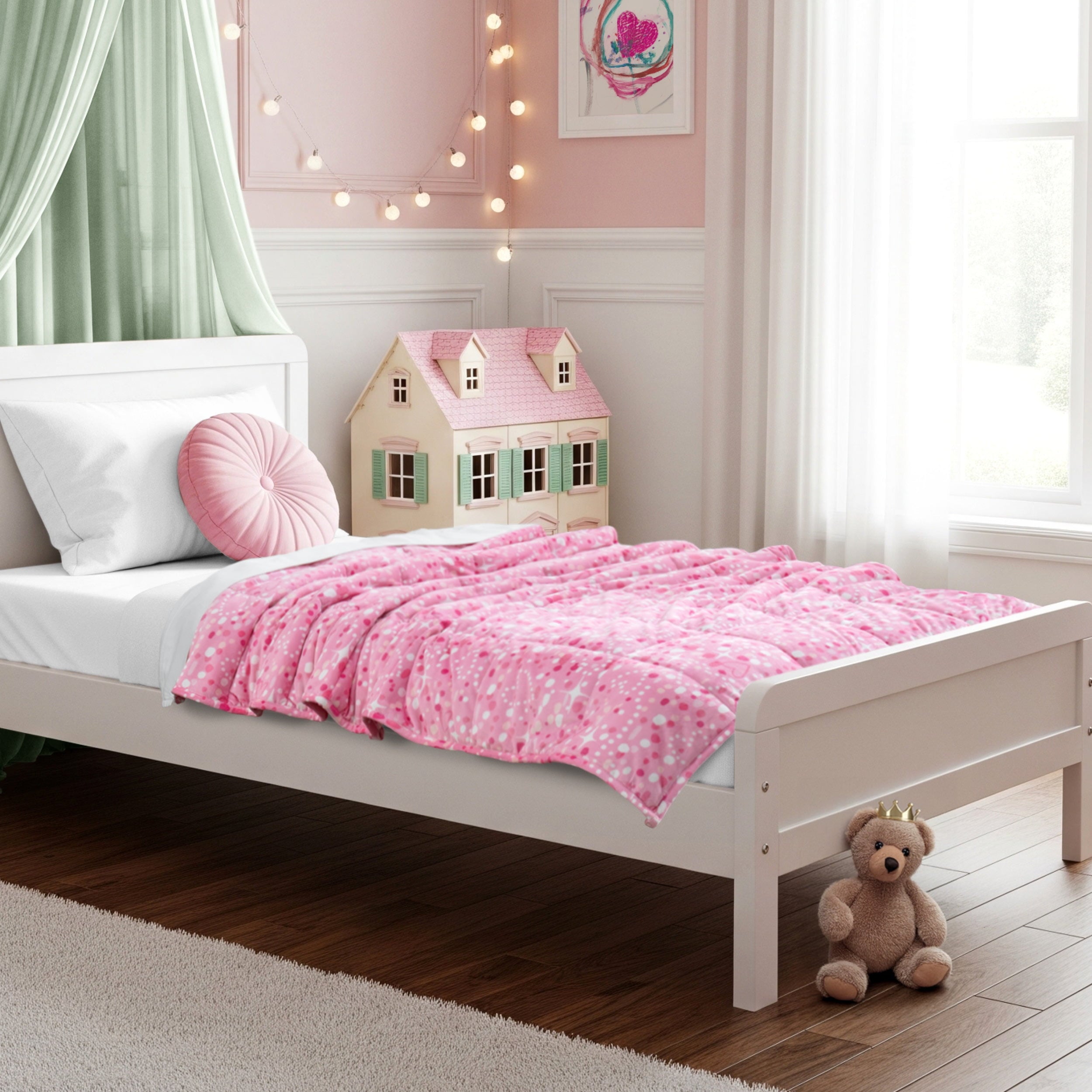 Bare Home 17 lbs Weighted Blanket for Adults - 60" x 80" - 210tc Twill Cotton, Light Gray