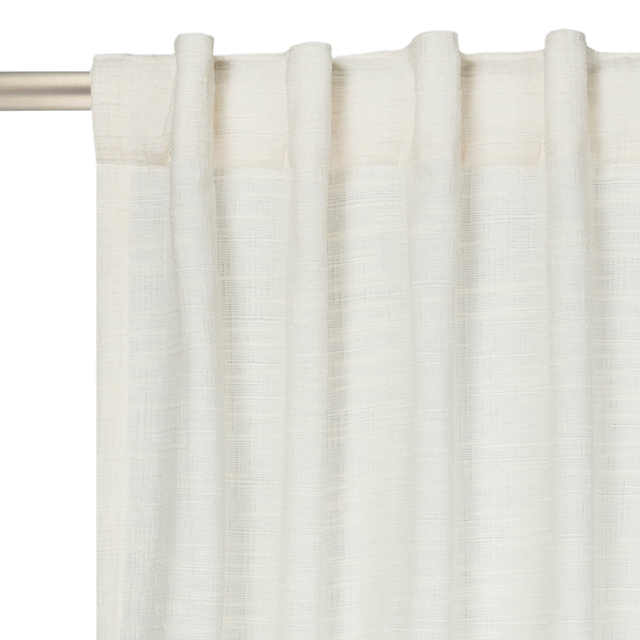 Better Homes & Gardens Textured Solid Chenille Blackout Single Curtain Panel, Ivory, 50"W x 84"L