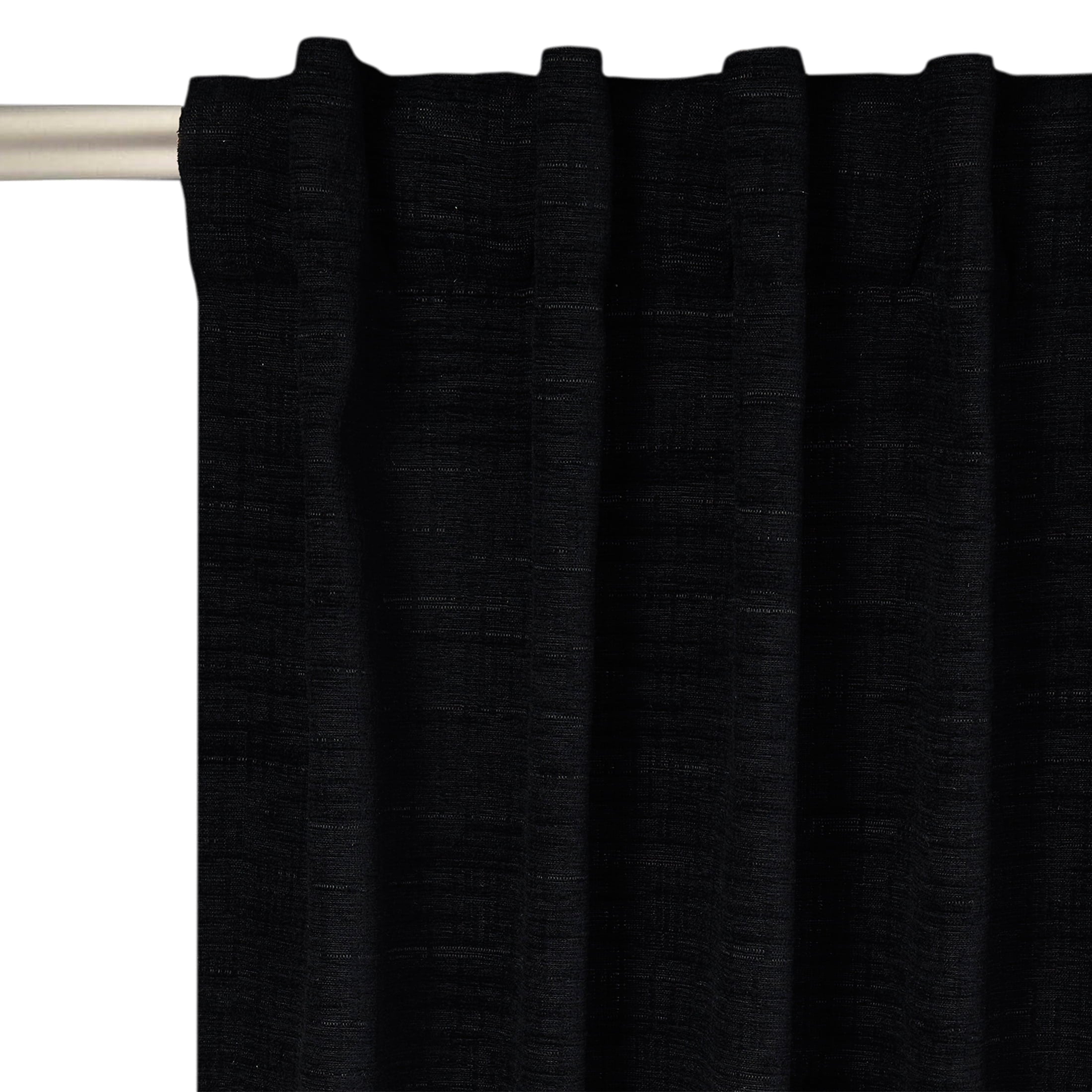 Better Homes & Gardens Textured Solid Chenille Blackout Single Curtain Panel, Ivory, 50"W x 84"L