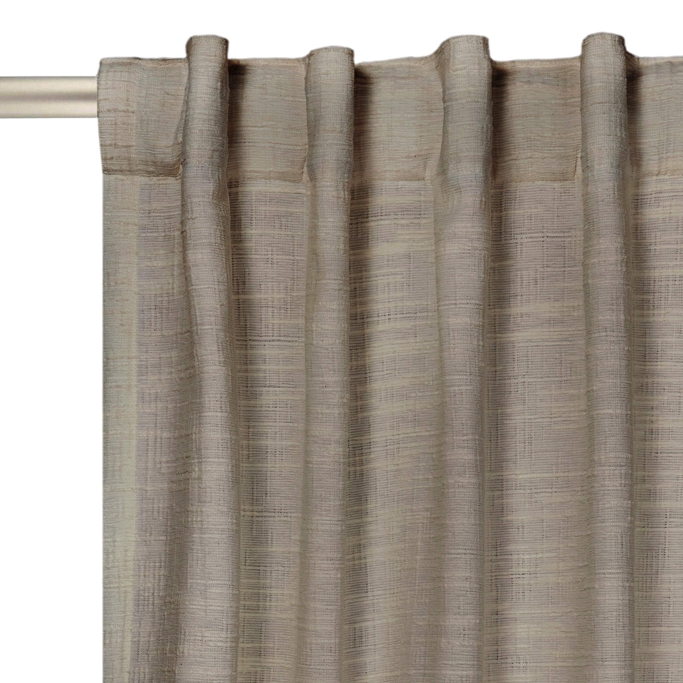 Better Homes & Gardens Textured Solid Chenille Blackout Single Curtain Panel, Ivory, 50"W x 84"L