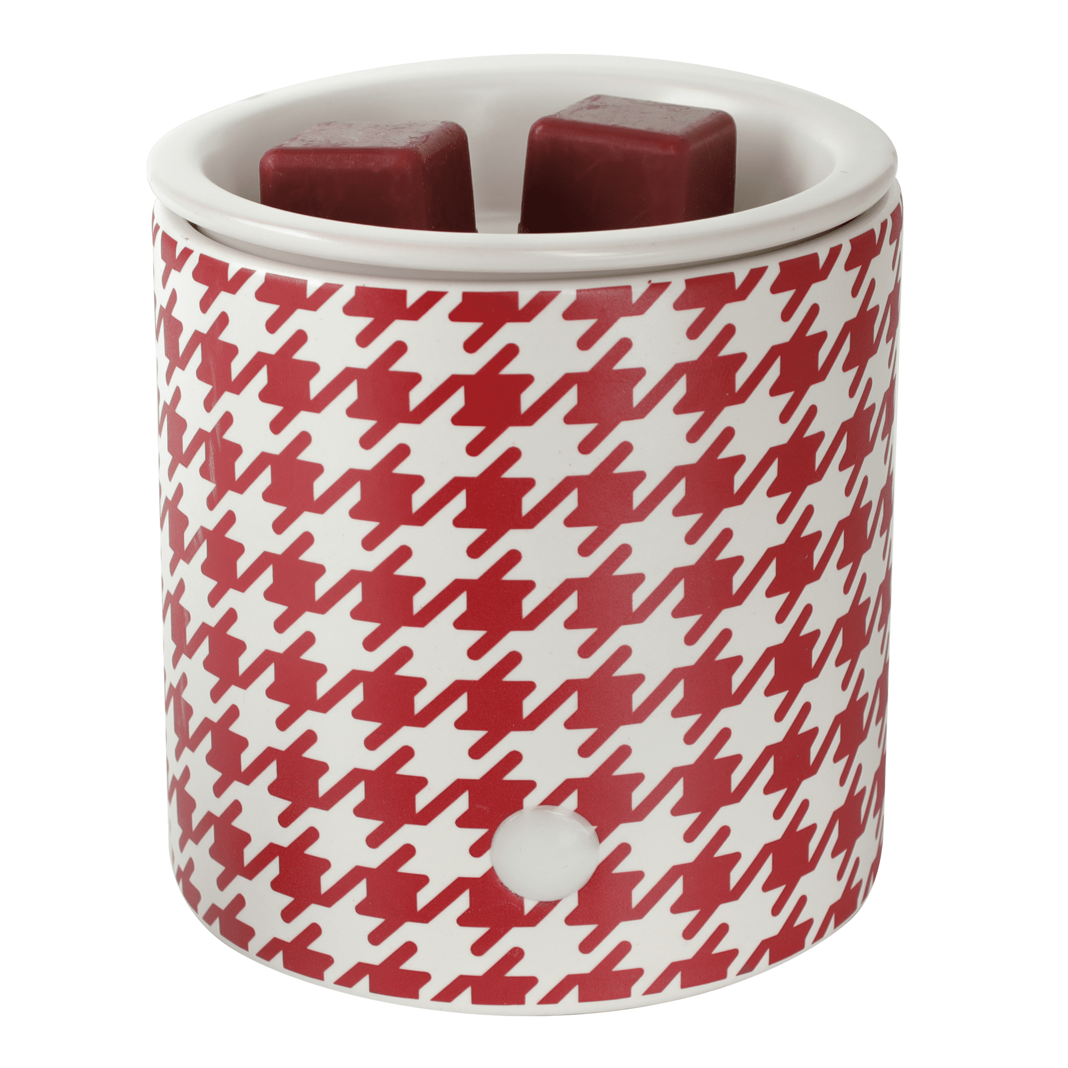 Mainstays Red Houndstooth Full Size Ceramic Fragrance Wax Melt Warmer