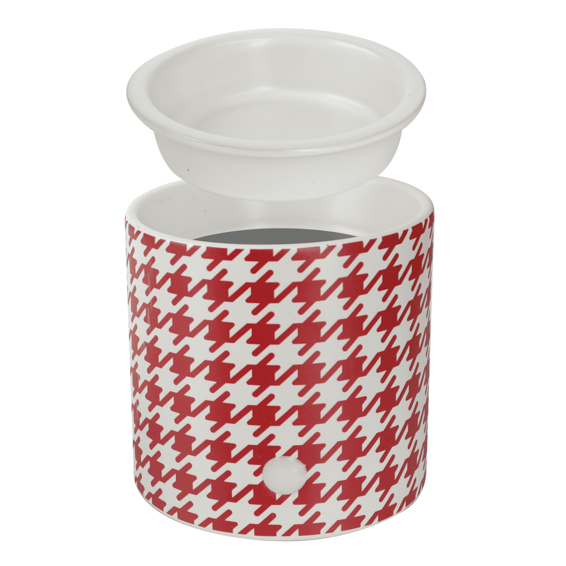 Mainstays Red Houndstooth Full Size Ceramic Fragrance Wax Melt Warmer