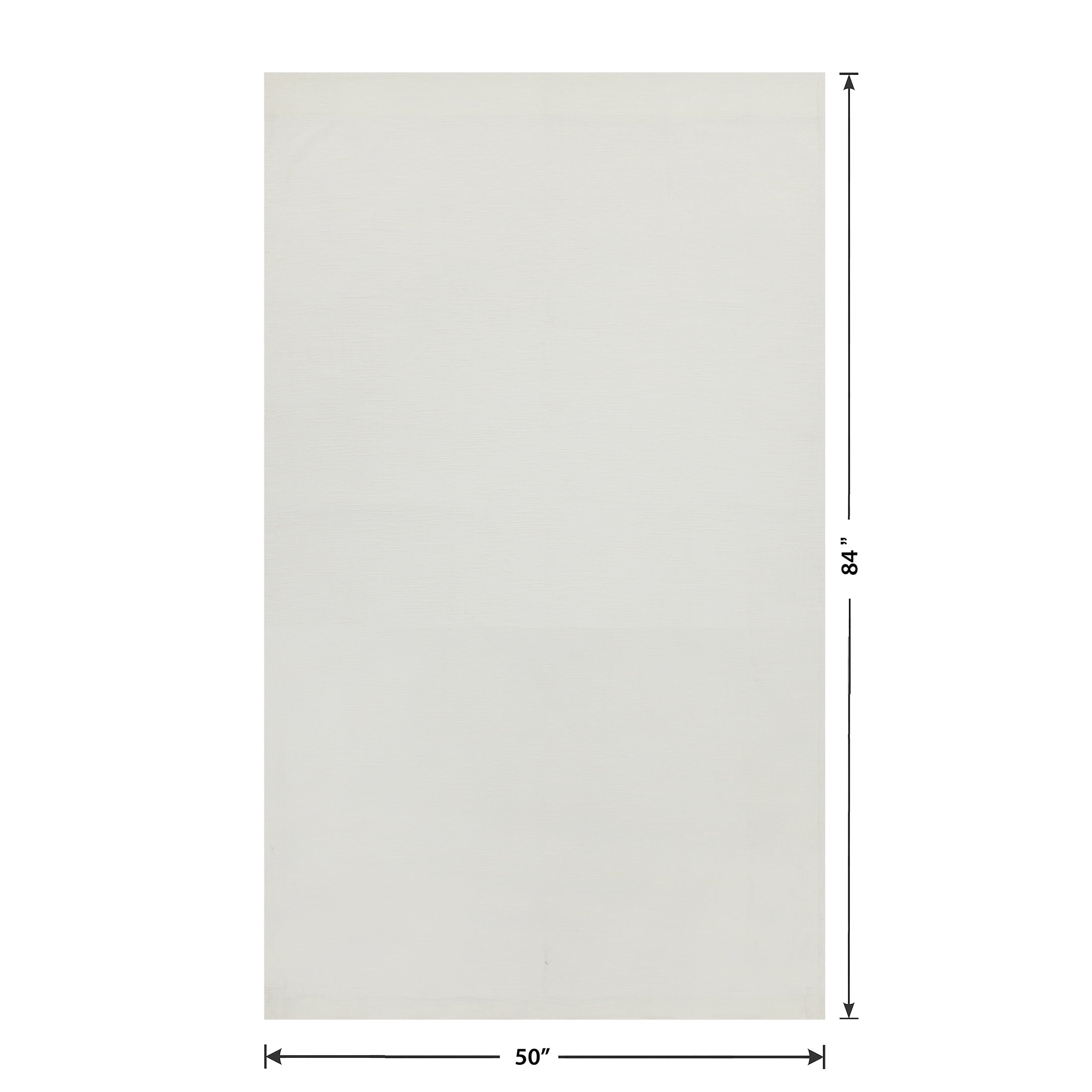 Better Homes & Gardens Textured Solid Chenille Blackout Single Curtain Panel, Ivory, 50"W x 84"L